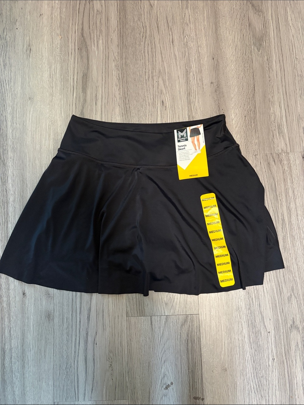 Women’s Black Athletic Skirt with Built-In Shorts